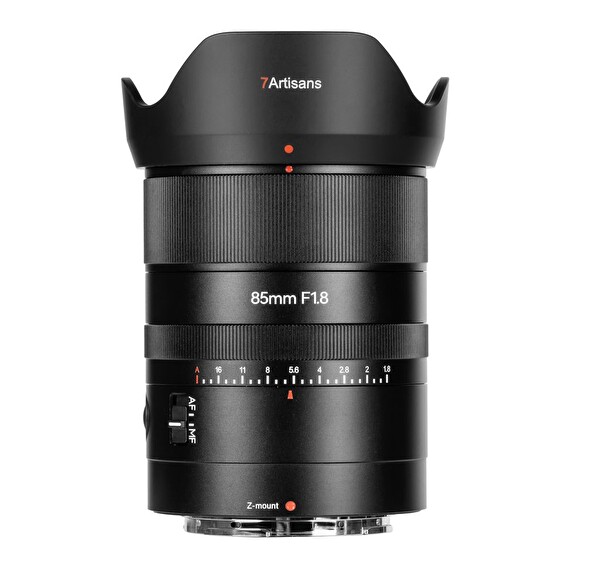 7Artisans AF 85mm F1.8 Nikon Z Mount Full Frame Siyah Fotoğraf Makinesi Lensi