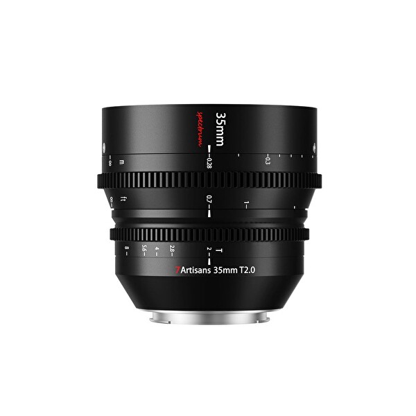 7Artisans 35mm T2.0 Sony E Mount Full Frame Cine Siyah Fotoğraf Makinesi Lensi