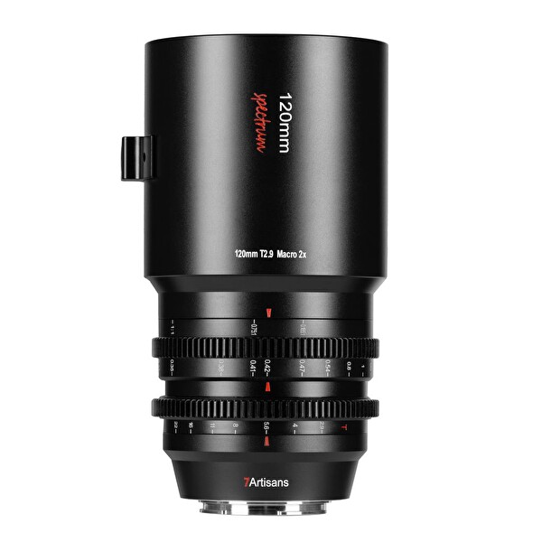 7Artisans 120mm T2.9 Macro 2x Sony E Mount Full Frame Cine Siyah Fotoğraf Makinesi Lensi