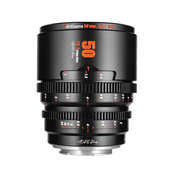 7Artisans 50mm T2.1 Canon EOS-R Mount S35 Cine Siyah Fotoğraf Makinesi Lensi