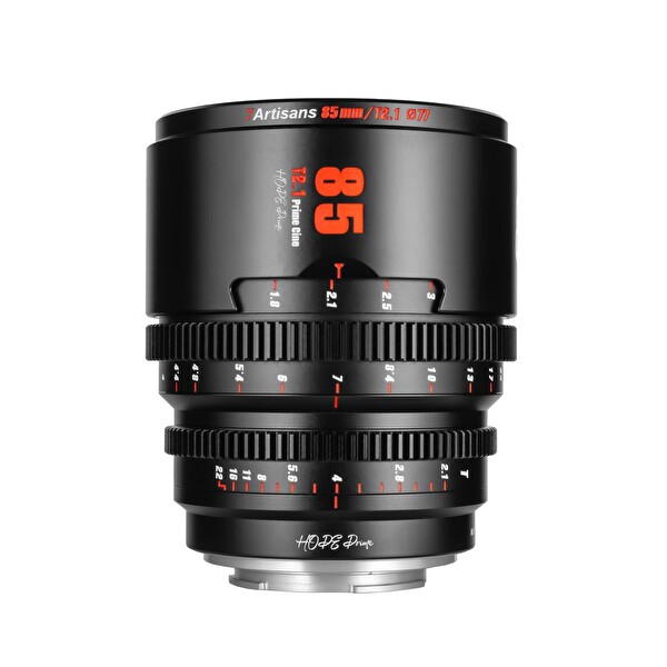 7Artisans 85mm T2.1 Fuji FX Mount S35 Cine Siyah Fotoğraf Makinesi Lensi