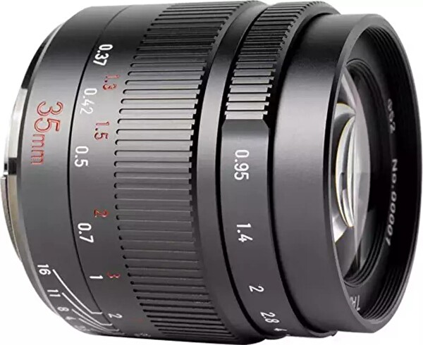 7Artisans 35 MM F0.95 Fuji (FX Mount) MF APS-C Lens Siyah