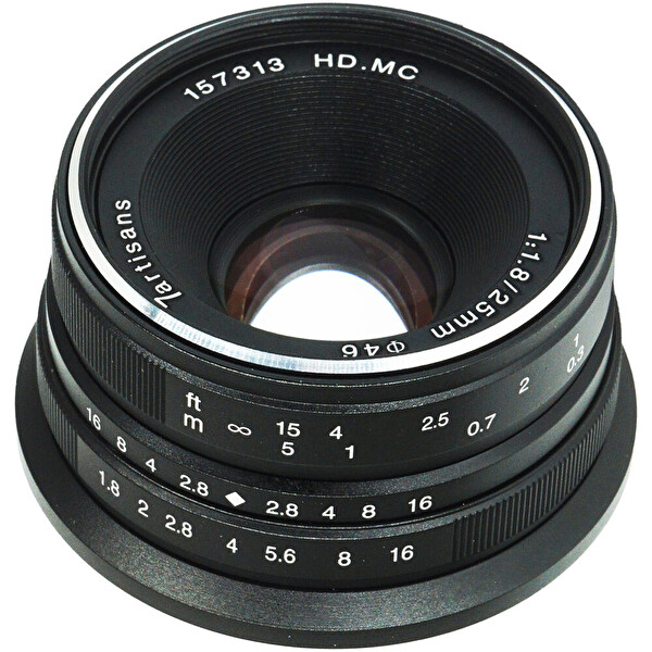 7Artisans 25 MM F1.8 Fuji (FX Mount) MF APS-C Lens Siyah