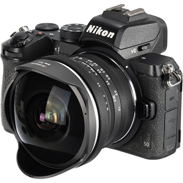 7Artisans 6MM F2.0 Nikon Z Mount APS-C Manuel Netleme Fisheye Lens Siyah