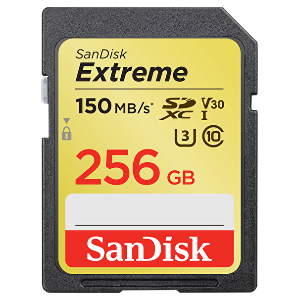 Sandisk
										Sandisk SDSDXV5-256G-GNCIN Extreme 256 GB SDXC Card 150 Mb/s V30 Uhs-I U3 Hafıza Kartı