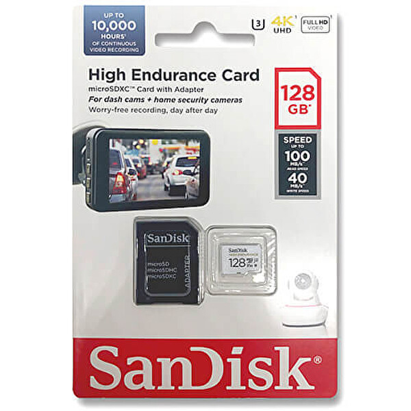 Sandisk SDSQQNR-128G-GN6İA High Endurance 128 GB 100/40MB/S Micro SDXC C10 V30 Hafıza Kartı