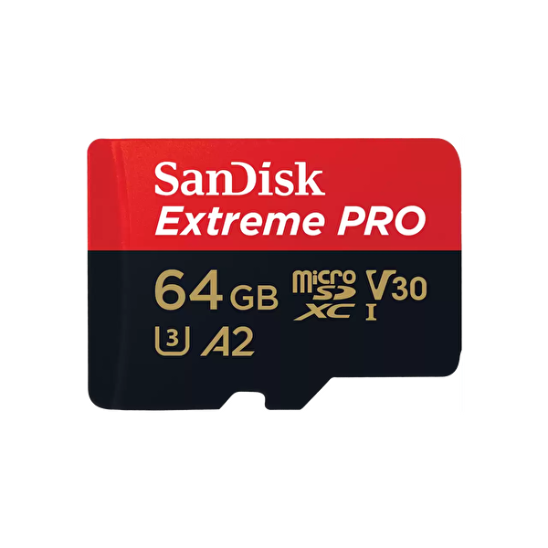 Sandisk Sandisk SDSQXCU-064G-GN6MA Extreme Pro 64 GB 200/90MB/S Micro SDXC UHS-İ A2 V30 Adaptörlü Hafıza Kartı