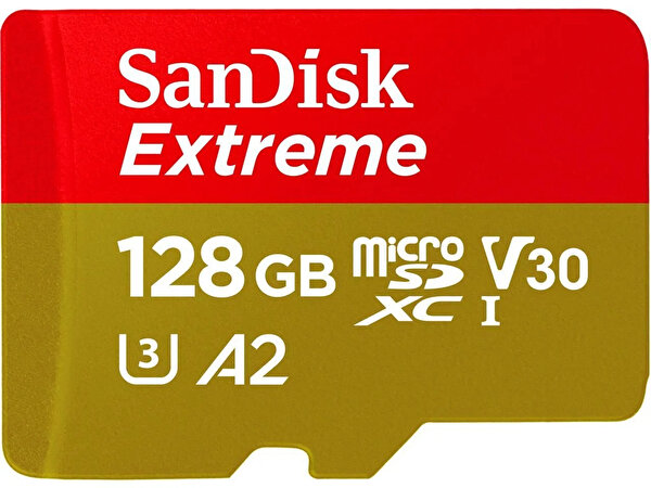Sandisk Extreme SDSQXAA-128G-GN6MN 128 GB 190/90MB/S Microsdxc UHS-1 A2 Adaptörlü Micro SD Kart