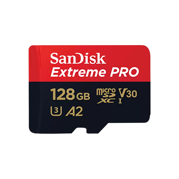 Sandisk Sandisk Extreme Pro SDSQXCD-128G-GN6MA 128 G 200 - 90 MB/s MicroSDXC UHS-I A2 V30 Adaptörlü Hafıza Kartı