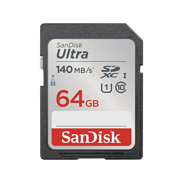 Sandisk Ultra SDSDUNB-064G-GN6IN 64 GB 140 MB/s SDHC/SDXC Class 10 UHS-I Hafıza Kartı