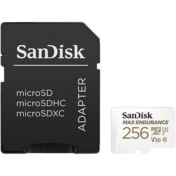 Sandisk Max Endurance SDSQQVR-256G-GN6IA 256 GB 100/40 MB/s MicroSDXC C10 V30 Adaptörlü Hafıza Kartı