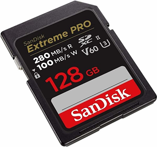 Sandisk Extreme PRO 128 GB SDSDXEP-128G-GN4IN 280MB/s UHS-II SDXC 6K-4K UHD Hafıza Kartı