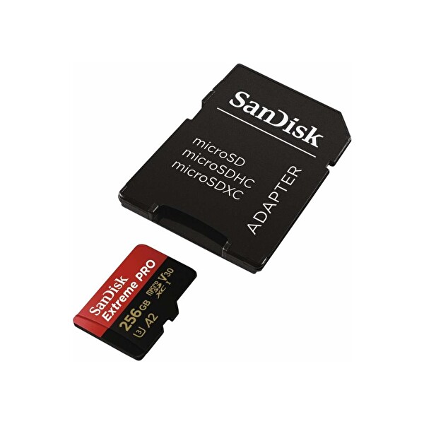Sandisk Extreme Pro SDSQXCZ-256G-GN6MA 256 GB Micro SDXC UHS-I U3 A2 V30 Hafıza Kartı
