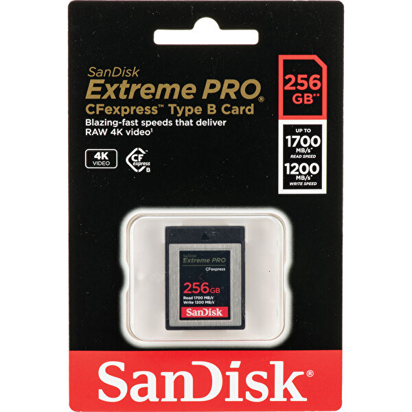 Sandisk Sandisk SDCFE-256G-GN4NN 256 GB Extreme Pro CFexpress 1700MB/S Type-B Hafıza Kartı