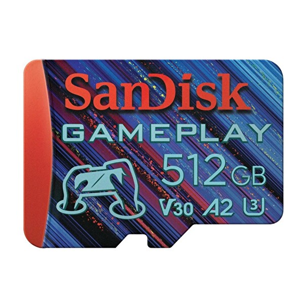 Sandisk GamePlay 512 GB SDSQXAV-512G-GN6XN 190/130MB/s 4K UHD MicroSDXC A2 V30 Gaming Hafıza Kartı