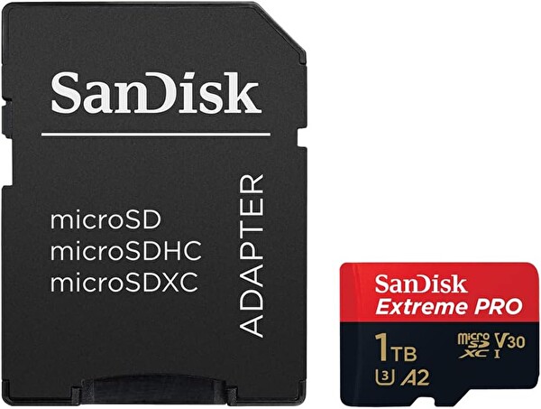 Sandisk Extreme Pro SDSQXCD-1T00-GN6MA 1 TB 200/140 MB/s microSDXC UHS-I A2 V30 Adaptörlü Hafıza Kartı