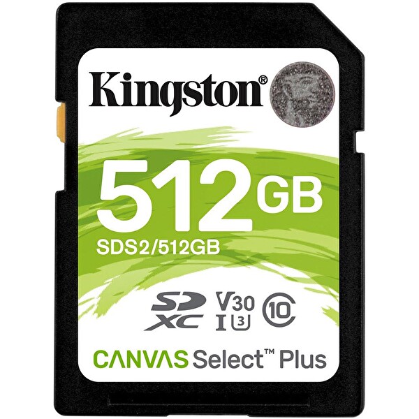 Kingston 512 GB SDXC Canvas Select Plus Hafıza Kartı SDS2/512GB