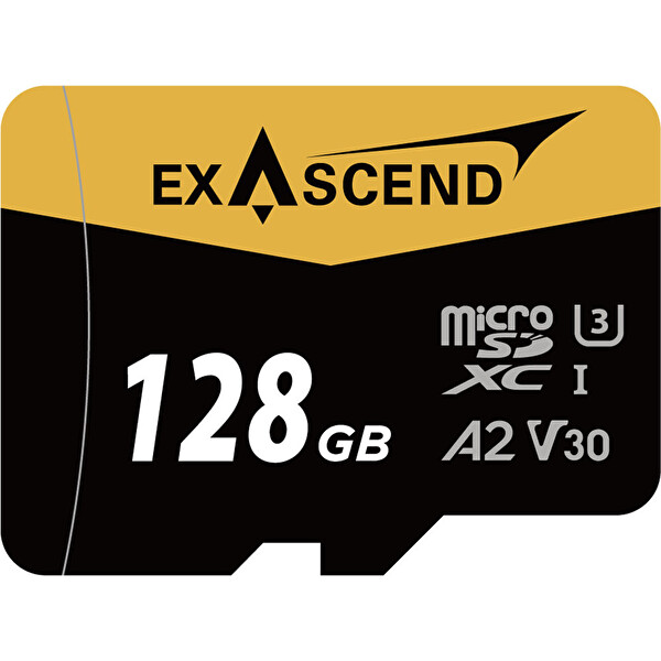 Exascend EX128GUSDU1-AD 128 GB 175MB/s A2 V30 MicroSD Hafıza Kartı