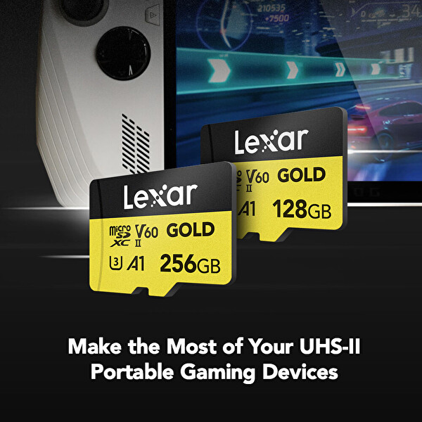 Lexar LMSGOLD256G-BNNNG 256 GB Gold 280MB/s V60 UHS-II microSDXC Hafıza Kartı