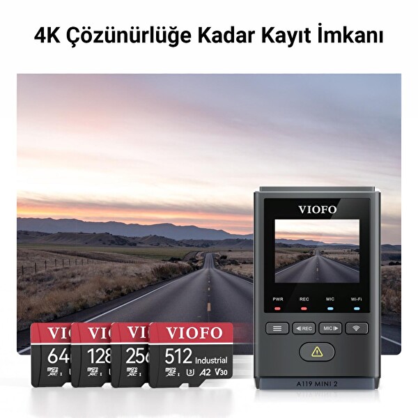 Viofo High Endurance Class 10 A2 V30 128 GB 100/80 MB/s Micro SD Hafıza Kartı