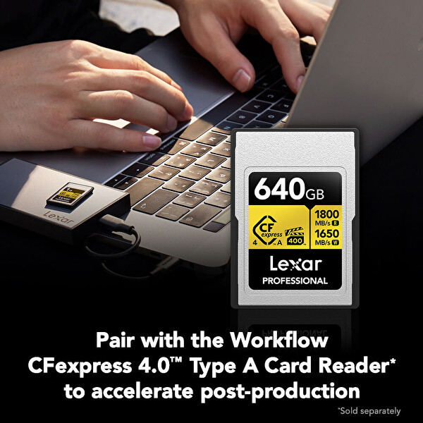 Lexar 640 GB Gold 1800 MB/s CFexpress 4.0 Type-A Hafıza Kartı