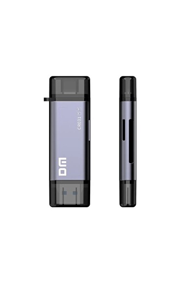 DM CR031 USB3.1 ve Type-C Micro SD TF SD Kart Okuyucu Çevirici