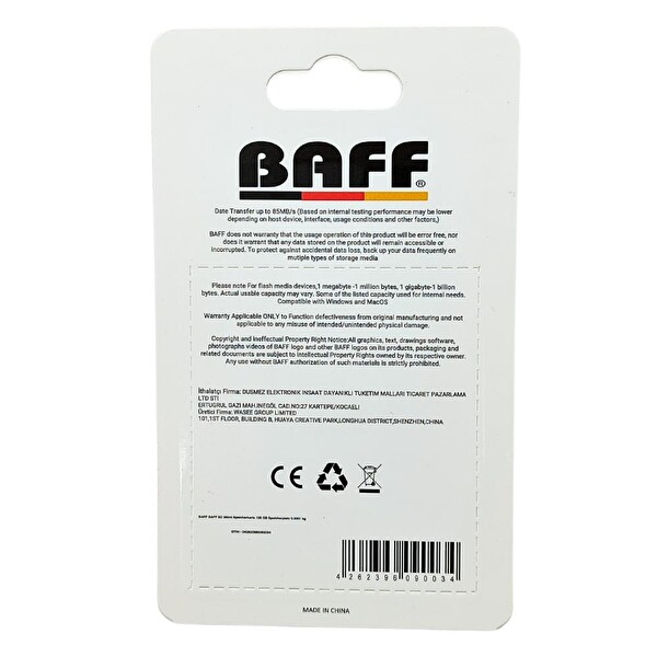 Baff 128 GB Micro SD Hafıza Kartı