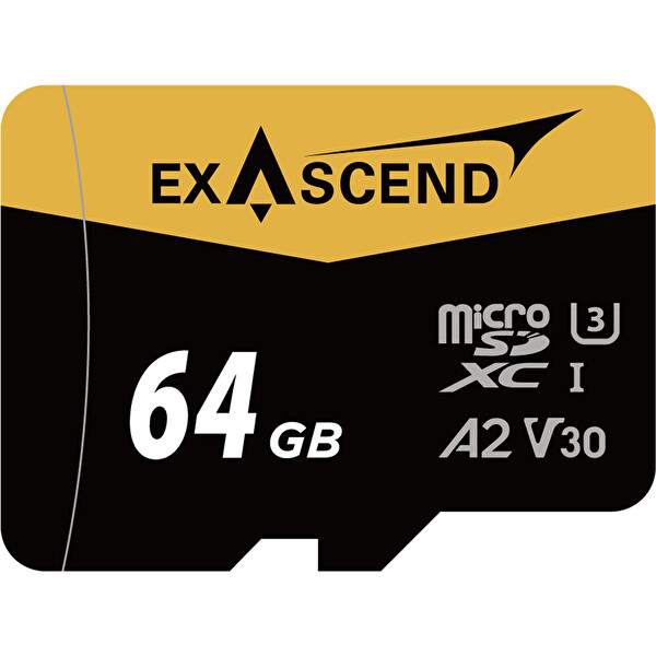 Exascend 64 GB 170 MB/s A2 V30 MicroSD Hafıza Kartı