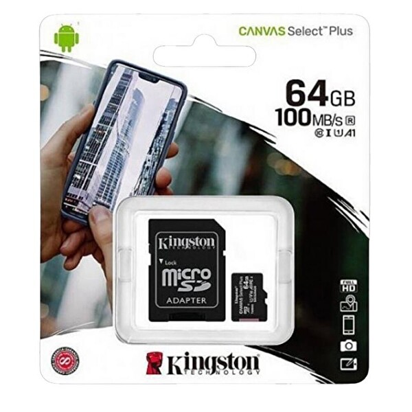 Kingston 64 GB Canvas Select Plus Gen3 Micro SDXC 100MB/s A1