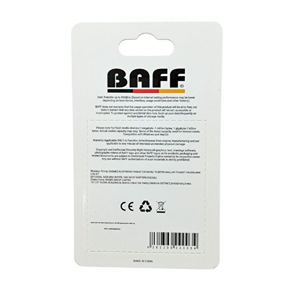 Baff 256 GB Micro SD Hafıza Kartı