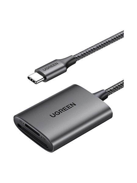 Ugreen 15251 CM401 USB-C 3.0 SDHC MiniSD MicroSD MMC RS-MMC MMCmicro SDXC SD Hafıza Kartı Okuyucu