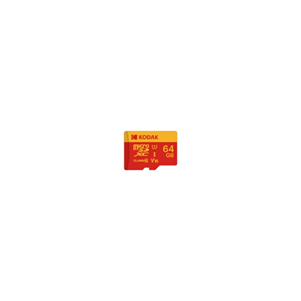 Kodak 64GB MicroSDXC UHS-I U1 V10 Hafıza Kartı ve SD Adaptör
