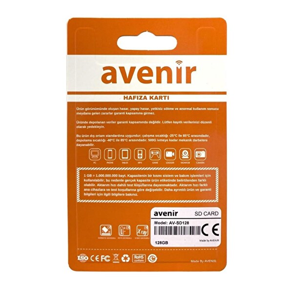 Avenir AV-SD128 128 GB Micro SD Hafıza Kartı