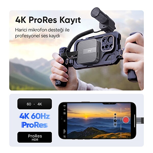 Juo MagSafe Uyumlu Type-C Hub 2230 NVMe SSD Kutusu 4K ProRes Kayıt 4K 60Hz HDMI PD 100W PD SD/microSD Kart Okuyucu AUX 10Gbps USB