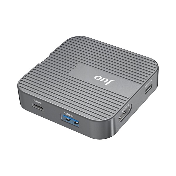 Juo MagSafe Uyumlu Type-C Hub 2230 NVMe SSD Kutusu 4K ProRes Kayıt 4K 60Hz HDMI PD 100W PD SD/microSD Kart Okuyucu AUX 10Gbps USB