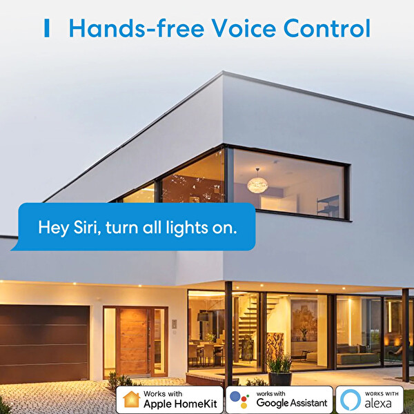 Meross Wi-Fi Uzaktan Kontrollü Akıllı Tek Yönlü Tuşlu Akıllı Anahtar