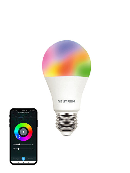 Neutron NTL-SB-11W Smart Bulb Lite 1050 Lümen 11W App ile Uyumlu Çok Renkli Akıllı LED Ampul