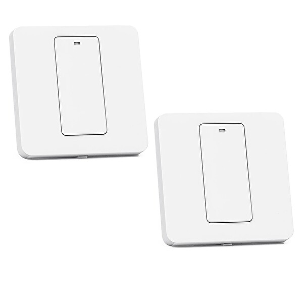 Meross Wi-Fi Uzaktan Kontrollü İki Adet Tek Yönlü Tuşlu Akıllı Anahtar