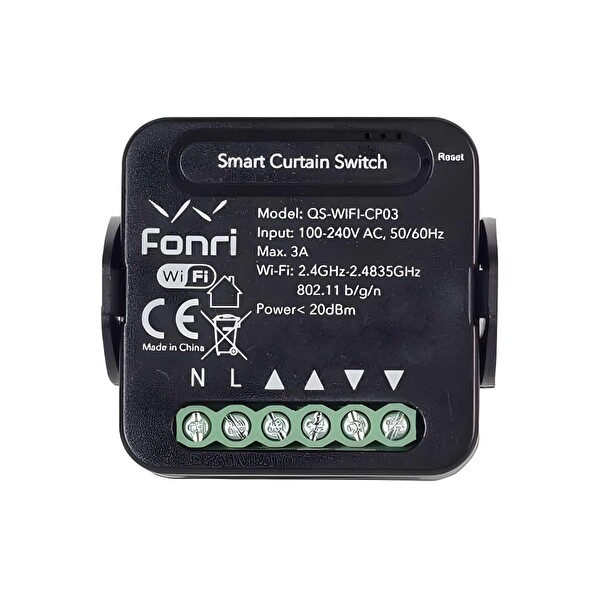 Fonri QS-WIFI-CP03 Kablosuz Akıllı Sıva Altı Perde ve Panjur Kontrol Ünitesi