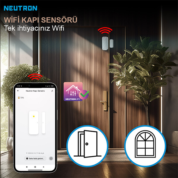 Neutron NTL-MC-02WBM Wi-Fi Kapı Sensörü