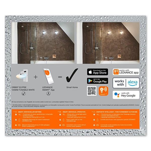 Ledvance Smart Wifi Orbis Elypse IP44 12 CM TW Aplik Aydınlatma
