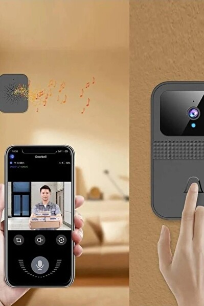 Torima D9 Siyah Akıllı Su Geçirmez Kablosuz Kapı Zili