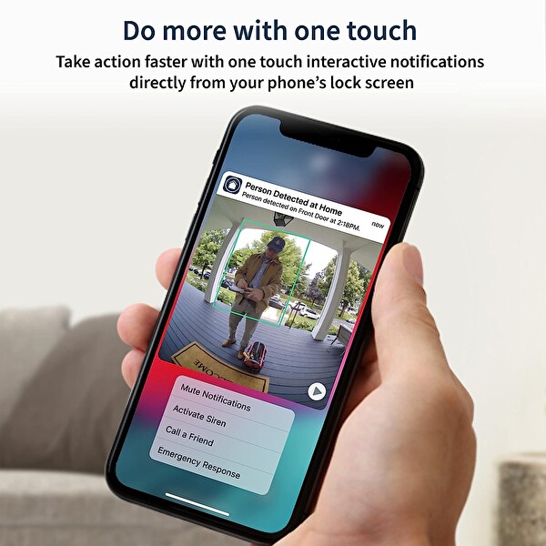 Arlo Essential HD 180 Görünüm Gece Görüşü Görüntülü Kapı Zili B08HRNG8CR