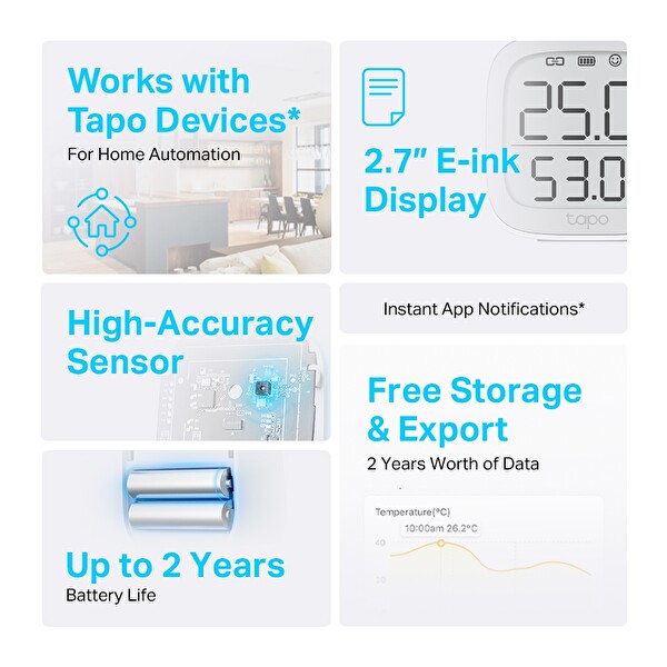 TP-Link Tapo T315 Akıllı Sıcaklık ve Nem Monitörü