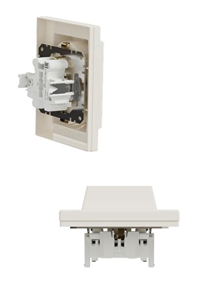 Schneider Asfora Sıva Altı Krem İkili Topraklı Priz - Kendiliğinden Çerçeveli