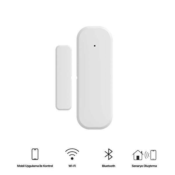 Xenon Smart Akıllı Kapı ve Pencere Sensörü Kablosuz Wi-Fi Ev Güvenlik Sistemi Google Home/Alexa Uyumlu Pencere Kontağı X7502