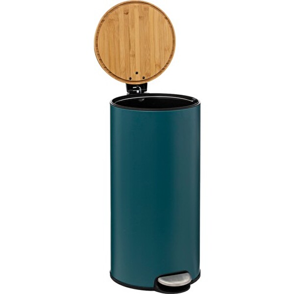 5five Simply Smart Bambu 30 L Metal Petrol Mavisi Çöp Kovası