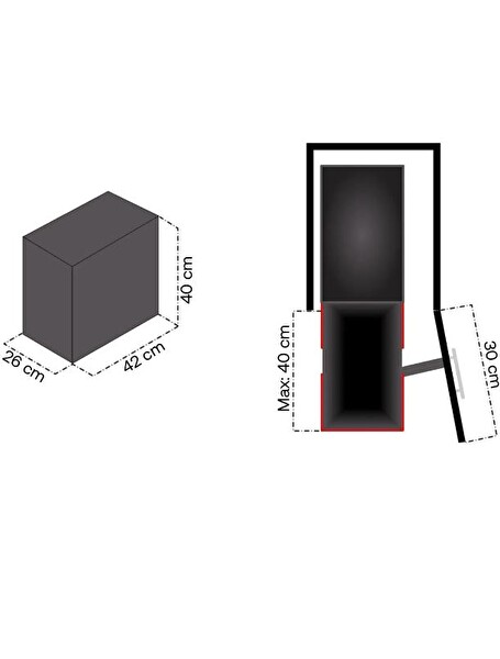 Pyramith Teleskopik Raylı Çöp Kovası 16+1 LT Antrasit