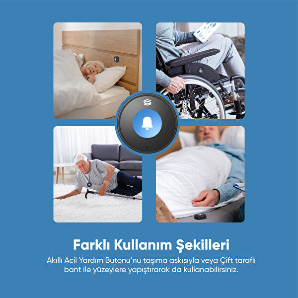 Şımart Akıllı Acil Yardım Butonu Yaşlı ve Hastalar İçin Tek Tuşla Bildirim