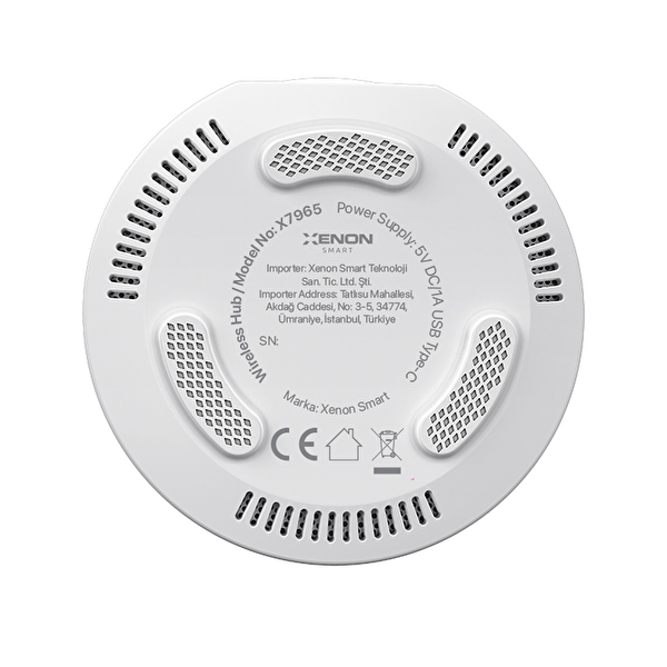 Xenon Smart Zigbee 3.0 - Ethernet Akıllı Ev Ağ Geçidi Mobil App Kontrollü Köprü Cihazı Tuya Uyumlu Gateway Hub X7965